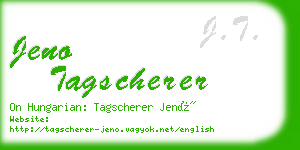 jeno tagscherer business card